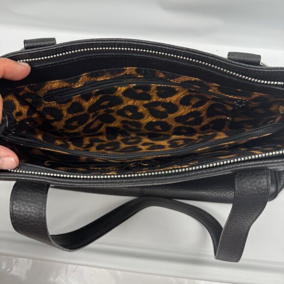 Brighton Black Pebble Leather Gator Embossed Purse Shoulder - Picture 12 of 16